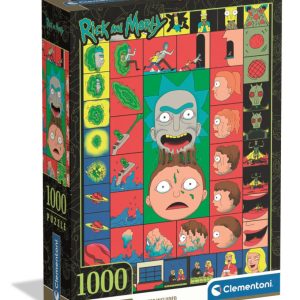 Rick and Morty Portal Panels 1000 db-os Compact puzzle Clementoni