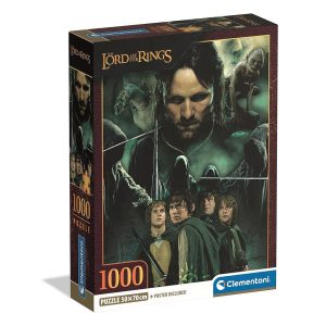 A Gyűrűk Ura Aragorn & Hobbits 1000 db-os Compact puzzle Clementoni