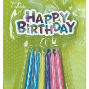 Happy Birthday Colorful gyertya szett 12 db-os