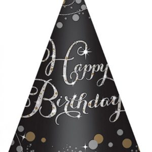 Happy Birthday Gold parti kalap, csákó 6 db-os