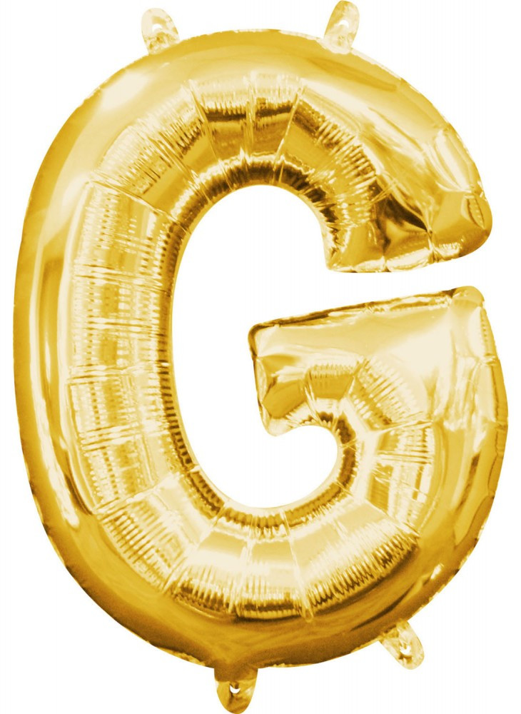 Arany Gold mini G betű fólia lufi 33 cm