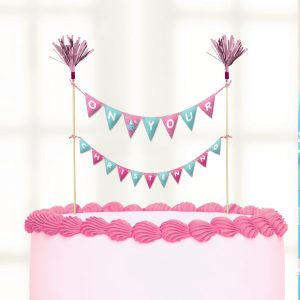 Keresztelő Pink torta dekoráció