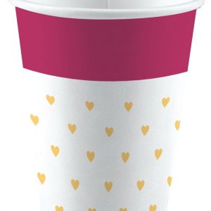 Szerelem Everyday Hearts papír pohár 8 db-os 250 ml