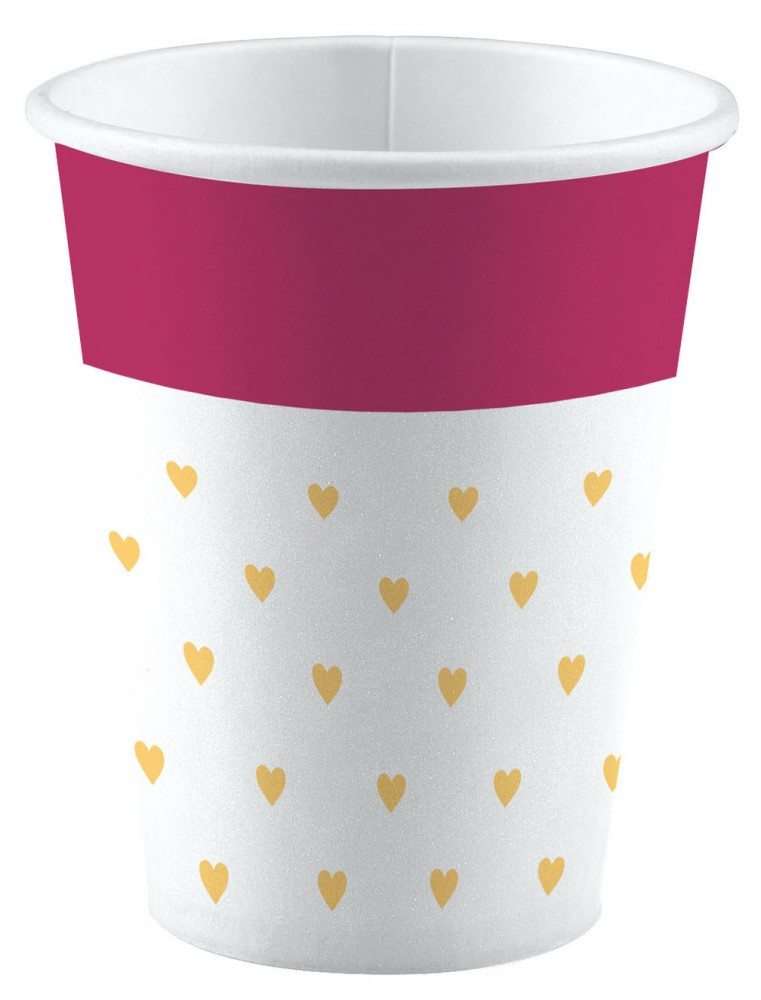 Szerelem Everyday Hearts papír pohár 8 db-os 250 ml