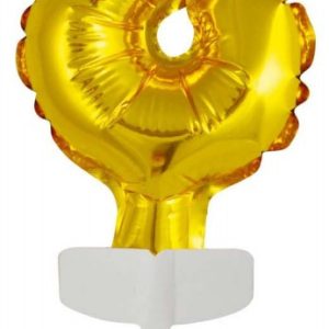 Arany Gold 8-as szám fólia lufi tortára 13 cm