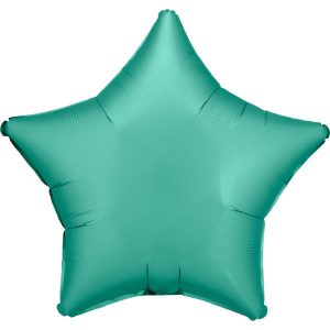 Zöld Silk Jade csillag fólia lufi 48 cm