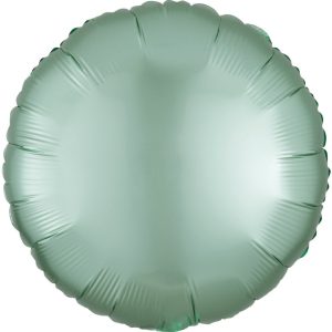 Zöld Silk Lustre Mint kör fólia lufi 43 cm