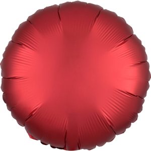 Piros Dark Red kör fólia lufi 43 cm