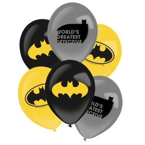 Batman City léggömb, lufi 6 db-os 11 inch (27,5 cm)