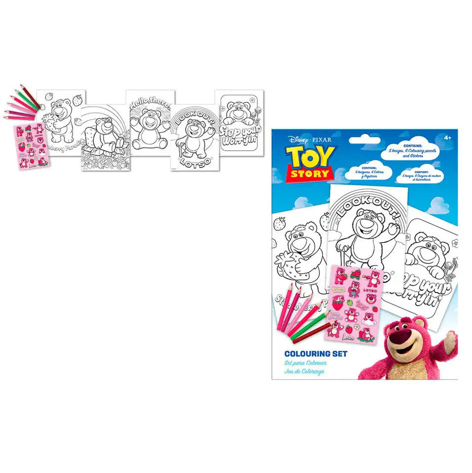 Disney Játékháború Lotso Strawberry színező szett matricával - Image 2