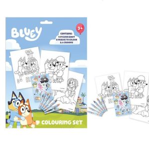 Bluey Happy Life színező szett matricával