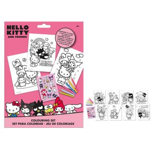 Hello Kitty Friends színező szett matricával