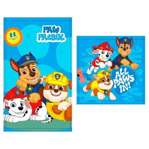 Mancs Őrjárat All Paws In kéztörlő, arctörlő, törölköző szett