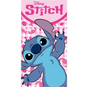 Disney Lilo és Stitch, A csillagkutya Pink Fun fürdőlepedő, strand törölköző 70x140cm (Fast