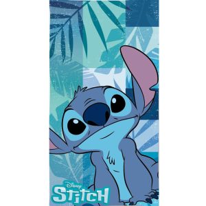 Disney Lilo és Stitch, A csillagkutya Blue Leaf fürdőlepedő, strand törölköző 70x140cm (Fast