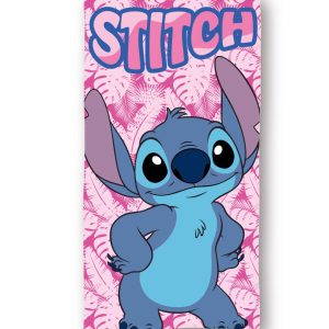 Disney Lilo és Stitch, A csillagkutya Pink Paradise fürdőlepedő, strand törölköző 70x140cm (