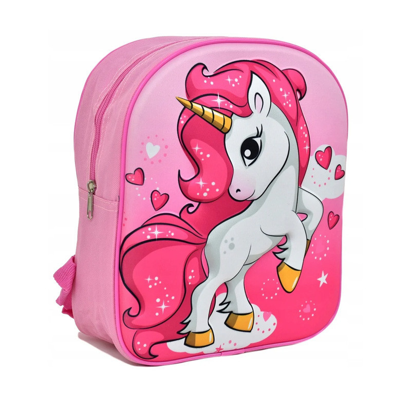 Unikornis Pink Fantasy 3D hátizsák, táska 30 cm