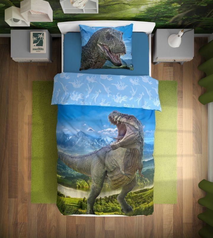 Dinoszaurusz T-Rex ágyneműhuzat 140×200cm, 70×90 cm - Image 2