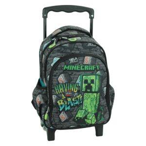 Minecraft Metro Art Blast gurulós ovis hátizsák, táska 30 cm