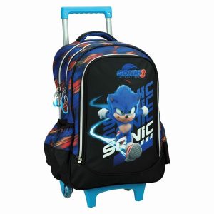 Sonic a sündisznó Brawn gurulós iskolatáska, táska 46 cm