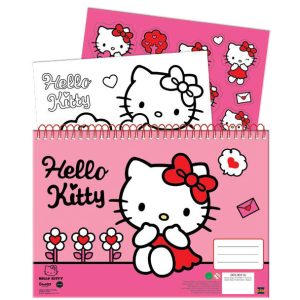 Hello Kitty Sweetheart A/4 spirál vázlatfüzet 40 lapos matricával