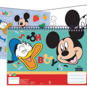 Disney Mickey Oh Boy A/4 spirál vázlatfüzet 40 lapos matricával