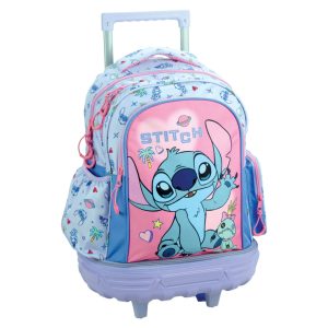 Disney Lilo és Stitch, A csillagkutya Scrapbook prémium gurulós iskolatáska, táska 46 cm