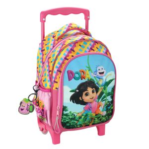 Dóra, a felfedező Jungle gurulós ovis hátizsák, táska 30 cm