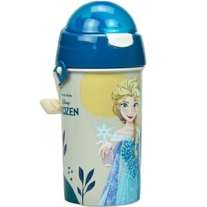 Disney Jégvarázs Together We Lead műanyag szívószálas kulacs akasztóval 500 ml