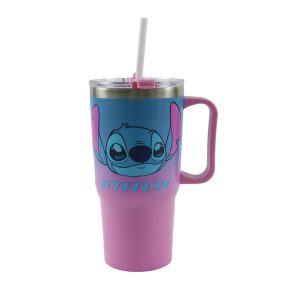 Disney Lilo és Stitch, A csillagkutya Alien 626 rozsdamentes acél thermo szívószálas kulacs 520