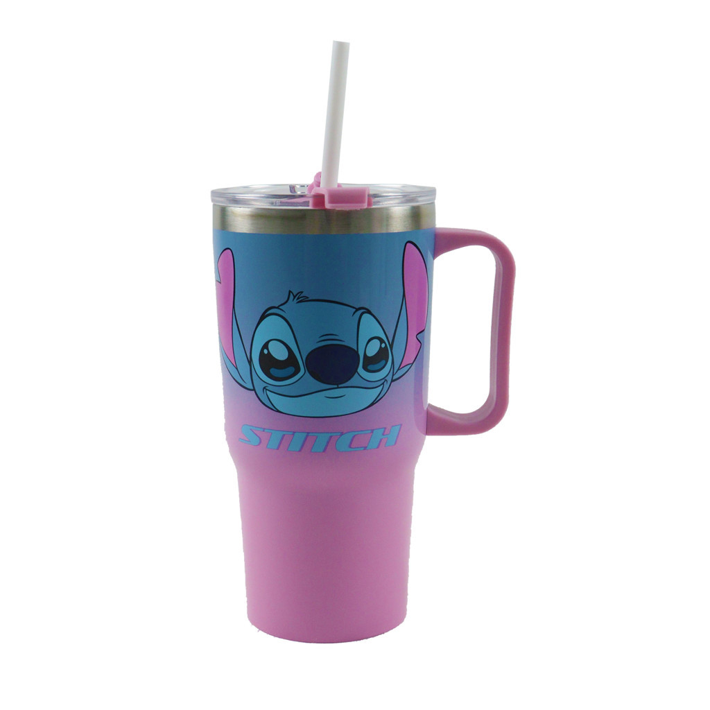 Disney Lilo és Stitch, A csillagkutya Alien 626 rozsdamentes acél thermo szívószálas kulacs 520