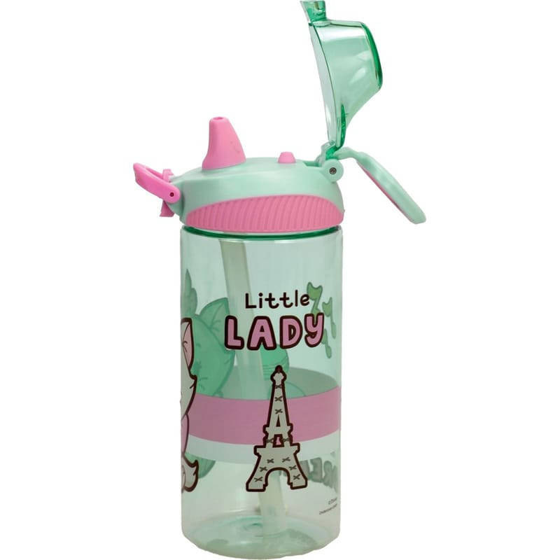 Disney Marie Little Lady műanyag szívószálas kulacs akasztóval 450 ml - Image 2