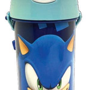 Sonic a sündisznó Speed Blue műanyag szívószálas kulacs akasztóval 500 ml