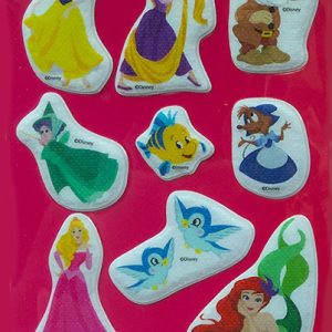 Disney Hercegnő Friends csillogó pufi szivacs matrica szett