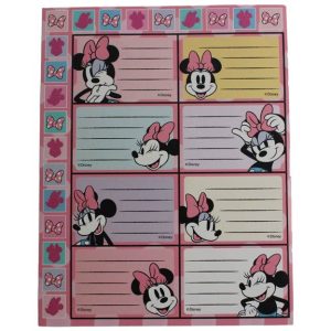 Disney Minnie Joy füzetcímke matricával 16 db-os