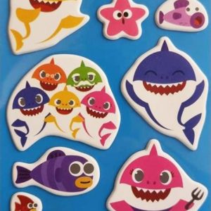 Baby Shark Aquatic pufi szivacs matrica szett