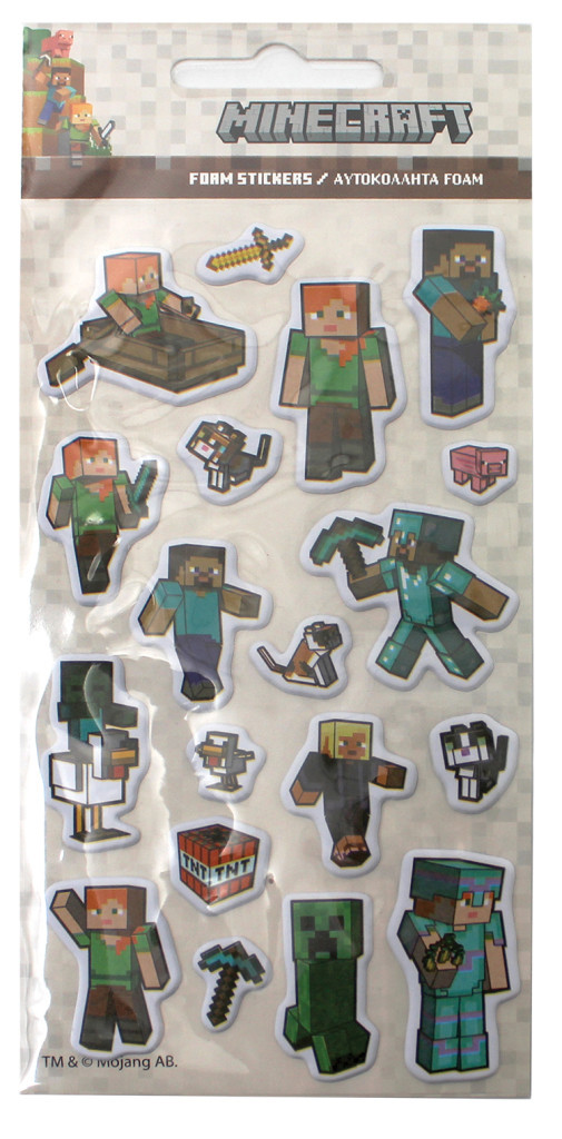 Minecraft Pixel Pals pufi szivacs matrica szett