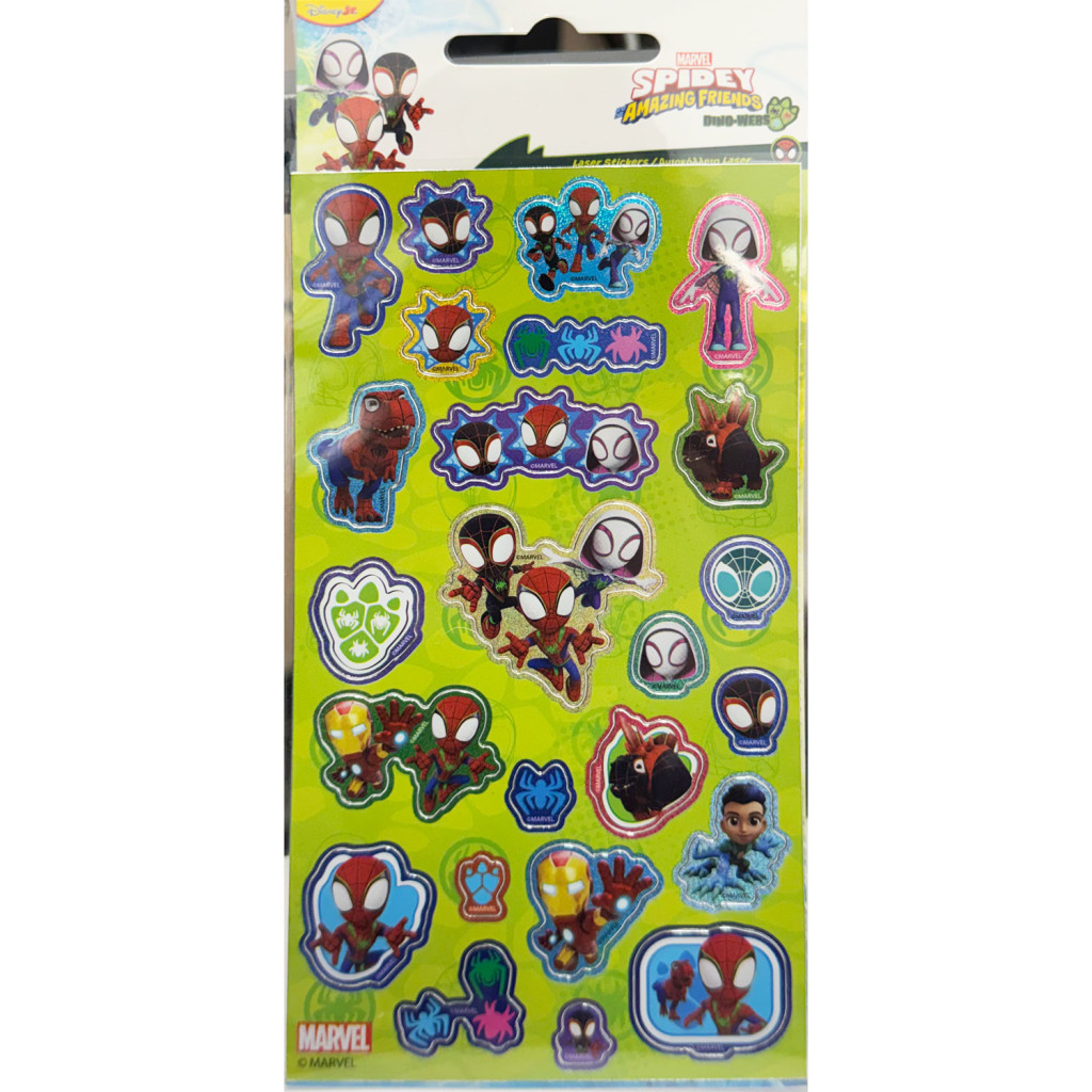 Pókember Spidey Dino Webs hologrammos matrica szett