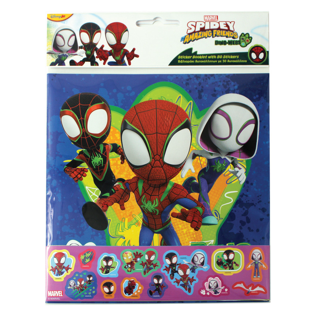 Pókember Spidey Dino-Webs matricás album 50 db matricával