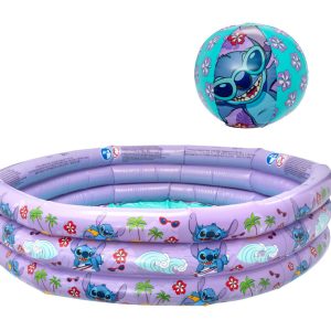 Disney Lilo és Stitch, A csillagkutya Hawaiian 3 gyűrűs gyerek medence és strandlabda szett