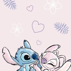 Disney Lilo és Stitch, A csillagkutya Pink fürdőlepedő, strand törölköző 70x140cm