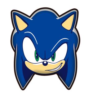 Sonic a sündisznó Smirk formapárna, díszpárna 29x35 cm