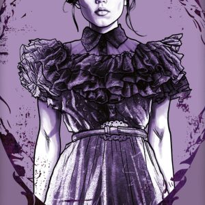 Wednesday Purple fürdőlepedő, strand törölköző 70x140cm