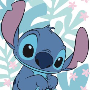 Disney Lilo és Stitch, A csillagkutya Palm Leaves fürdőlepedő, strand törölköző 70x140cm