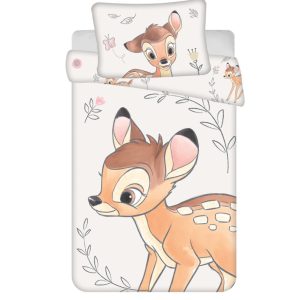 Disney Bambi Beige gyerek, ovis ágyneműhuzat 100×135cm, 40×60 cm