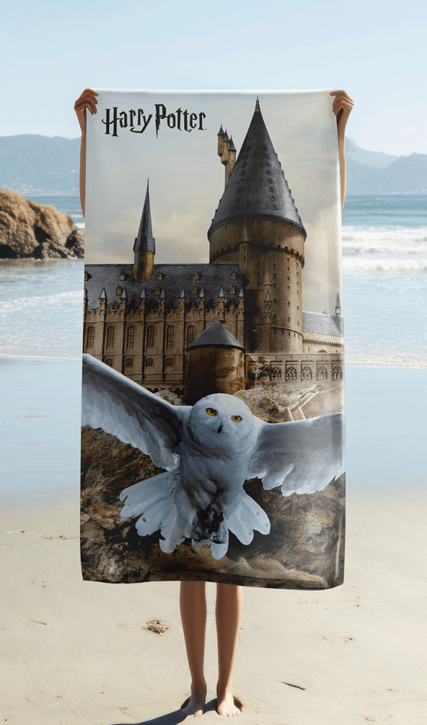 Harry Potter Hedwig Fly fürdőlepedő, strand törölköző 70x140cm - Image 2