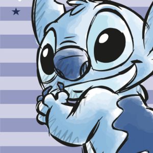 Disney Lilo és Stitch, A csillagkutya Stripes fürdőlepedő, strand törölköző 70x140cm (Fast D