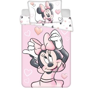 Disney Minnie Blush Pink gyerek, ovis ágyneműhuzat 100×135 cm, 40×60 cm
