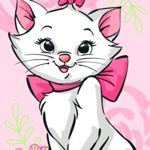 Disney Marie Pink Flower fürdőlepedő, strand törölköző 70*140cm