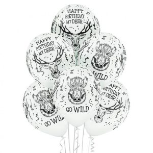 Szarvas Wild léggömb, lufi 6 db-os 12 inch (30 cm)